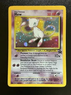 MEW Pokemon Card - WOTC Promo - Black Star - #9 - HOLO - NM (C) - Image 1