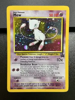 MEW Pokemon Card - WOTC Promo - Black Star - #9 - HOLO - NM (C) - Image 2