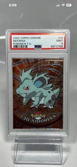Lot Of 3 2000 Topps Chrome Pokemon T.V. #23 Ekans Nidorina Clefairy PSA - Image 3