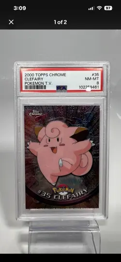 Lot Of 3 2000 Topps Chrome Pokemon T.V. #23 Ekans Nidorina Clefairy PSA - Image 4
