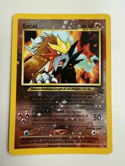 Entei #34 Black Star Promo Reverse Holo MP WOTC Pokemon Movie Promo Card - Image 1