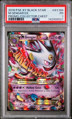 PSA 1 2016 Pokemon XY Black Star Promo Full Art M Mega Gengar EX XY166 Holo Foil - Image 1