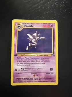 Pokemon TCG Haunter Fossil 21 Regular 1st Edition Rare - Image 1