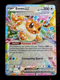 Pokemon TCG: 2025 Eevee ex 075/131-DOUBLE RARE HOLO-Prismatic Evolutions - Image 1