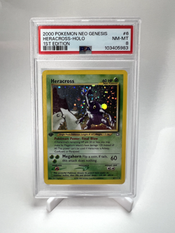 PSA 8 1st Edition Heracross 6/111 Neo Genesis Holo NM/Mint 💎 (2000 Pokemon) - Image 1
