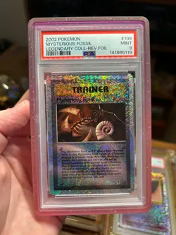 Pokemon Legendary Collection Reverse Holo Mysterious Fossil #109/110 PSA 9 MINT - Image 1