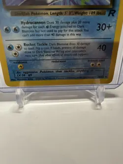 Dark Blastoise 20/82 Team Rocket Regular Black Star Rare WOTC Pokemon TCG MP - Image 3