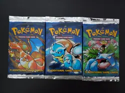 Pokemon Base Set Booster Pack Artset - Charizard, Blastoise & Venusaur (FRESH) - Image 1