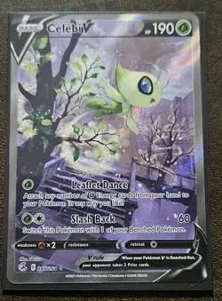 Celebi V 245/264 Pokemon TCG Fusion Strike Sword & Shield Alternate Art NM - Image 1
