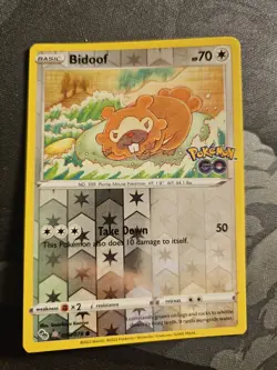 Pokemon TCG Pokemon GO #059/078 Bidoof (Peelable Ditto) - Image 1