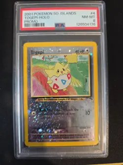 Pokemon TCG Togepi Southern Islands 4/18 Promo Reverse Holo PSA8 - Image 1
