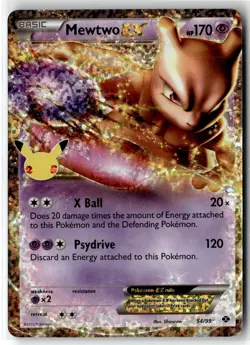 Mewtwo EX ⭐ 54/99 Holo Celebrations: Classic Collection Pokemon NM - Image 1