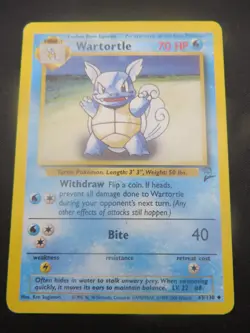Wartortle unlimited Base Set 2 Uncommon 63/130 - WOTC Pokemon LP - Image 1