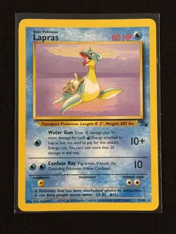 Pokemon Unlimited Fossil - Lapras 25/62 Non Holo - LP - Image 1