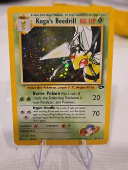 Kogas Beedrill 9/132 Holo Rare WOTC Gym Challenge Pokemon Mint NP - Image 1