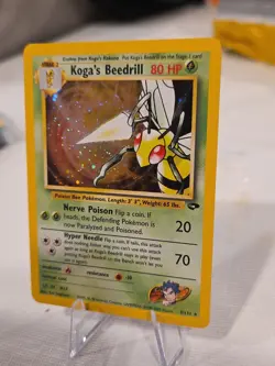 Kogas Beedrill 9/132 Holo Rare WOTC Gym Challenge Pokemon Mint NP - Image 3