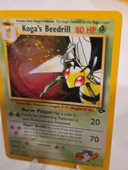 Kogas Beedrill 9/132 Holo Rare WOTC Gym Challenge Pokemon Mint NP - Image 4