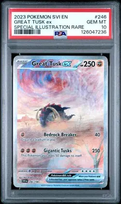 2023 Pokemon Scarlet & Violet Great Tusk ex #246 SIR PSA 10 - Image 1