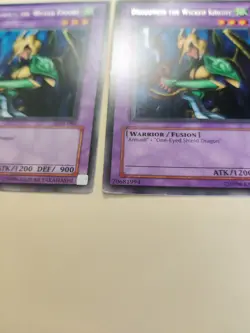 2x Yugioh! Dragoness the Wicked Knight LOB-086 Rare LP/MP - Image 5