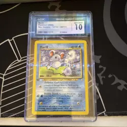 CGC 10 Marill Neo Genesis 1st Edition Pokemon Card 66/111 English 2000 - Image 1