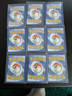 9 Pikachu pokemon cards normal, reverse holo, and holo card with stamps - Image 2