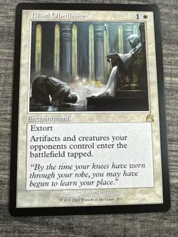 Blind Obedience (Retro Frame) R Ravnica Remastered #303 NM Normal - Image 1