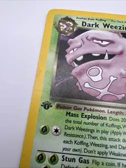 Pokemon Dark Weezing Holo Rare TCG Card 14/82 First Edition - Image 2