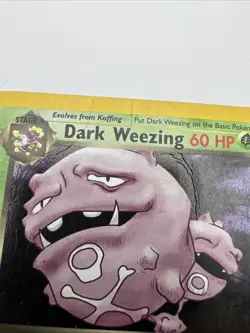 Pokemon Dark Weezing Holo Rare TCG Card 14/82 First Edition - Image 3