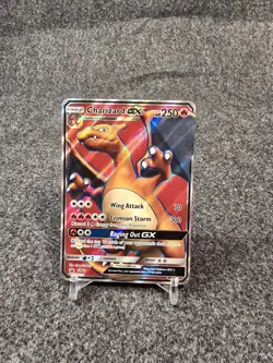 Pokemon TCG Charizard GX SM60 Sun & Moon Black Star Promo Heavy Play - Image 1