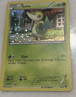 Pokemon Snivy 1/12 Holo Rare 2011 Mcdonald's Promo TCG - Image 4