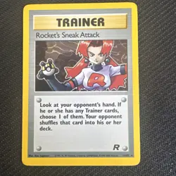 Pokemon TCG Rocket's Sneak Attack 16/82 Holo Team Rocket Rare LP - Image 1