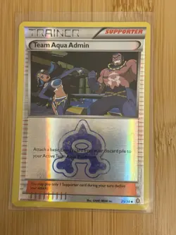 Pokemon TCG Team Aqua Admin Reverse Holo Double Crisis 25/34 - Image 1