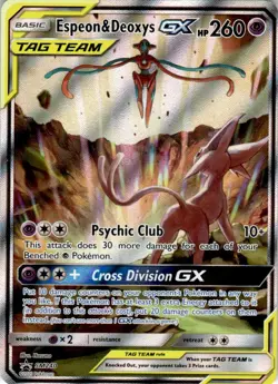 2020 Pokemon Sun & Moon Black Star Promo Holo EX-NM Espeon & Deoxys GX #SM240 - Image 1