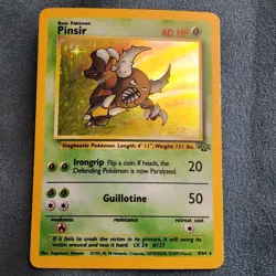 1999 Vintage Pokemon TCG Pinsir 9/64 Jungle Holographic - Image 1