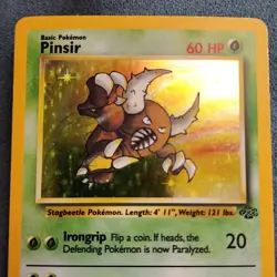 1999 Vintage Pokemon TCG Pinsir 9/64 Jungle Holographic - Image 3