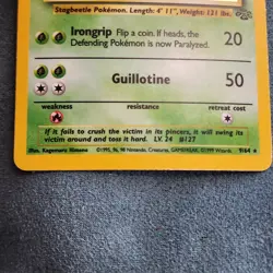 1999 Vintage Pokemon TCG Pinsir 9/64 Jungle Holographic - Image 4