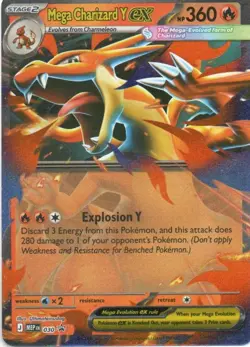 Pokemon: Mega Evolution Promo: Holofoil Mega Charizard Y ex (030): LP Condition - Image 1