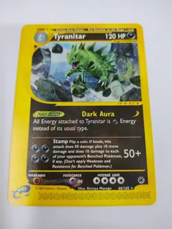 MINT Pokemon Tyranitar Expedition Card 66/165 Rare Condition Non Holo - Image 1