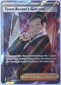 2025 Pokemon TCG Destined Rivals Team Rocket’s Giovanni Ultra Rare Holo 225/182 - Image 1