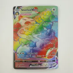 Snorlax VMAX Secret Rare 206/202 Sword & Shield Base Set Pokemon NM - Image 1