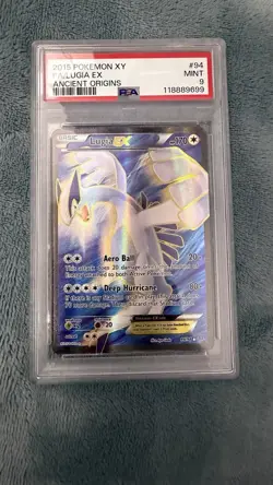 2015 POKEMON XY FA/LUGIA EX ANCIENT ORIGINS PSA 9 - Image 1