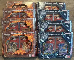 One Piece CCG Illustration Box Volume 5 and 6 Sealed New English 8x Box Lot - Image 1