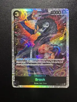 Brook ONE PIECE EB01-046 Secret Rare Holo Mint Trading Card NEW - Image 1