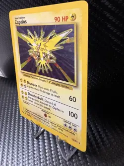 Zapdos Base Set Holo 16/102 – WOTC Vintage Pokemon Card – MP - Image 3