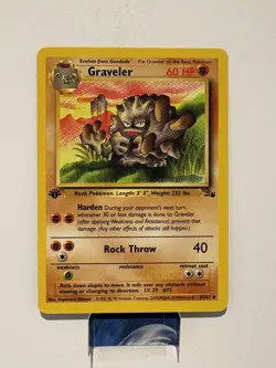 Graveler 1st Edition Fossil Pokemon Card Uncommon 37/62 WOTC - LP+ - Image 1