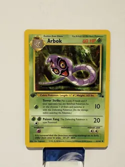 Pokemon TCG Arbok 1st Edition Fossil Uncommon Card 31/62 Near Mint - Image 1