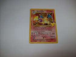 Pokemon TCG Charizard Holo Rare Card 25th Anniversary Edition 4/102 LP Free Ship - Image 1