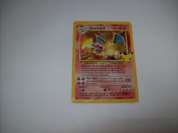 Pokemon TCG Charizard Holo Rare Card 25th Anniversary Edition 4/102 LP Free Ship - Image 2