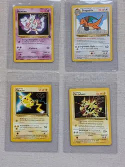 WB Presents POKEMON The First Movie BLACK STAR PROMO SET of 4 cards 1999 NM/M - Image 1