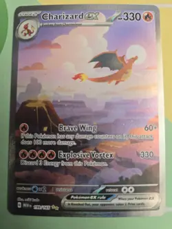 Pokemon TCG Charizard EX Scarlet & Violet 151 Card 199/165 Sir NM/M Condition - Image 1